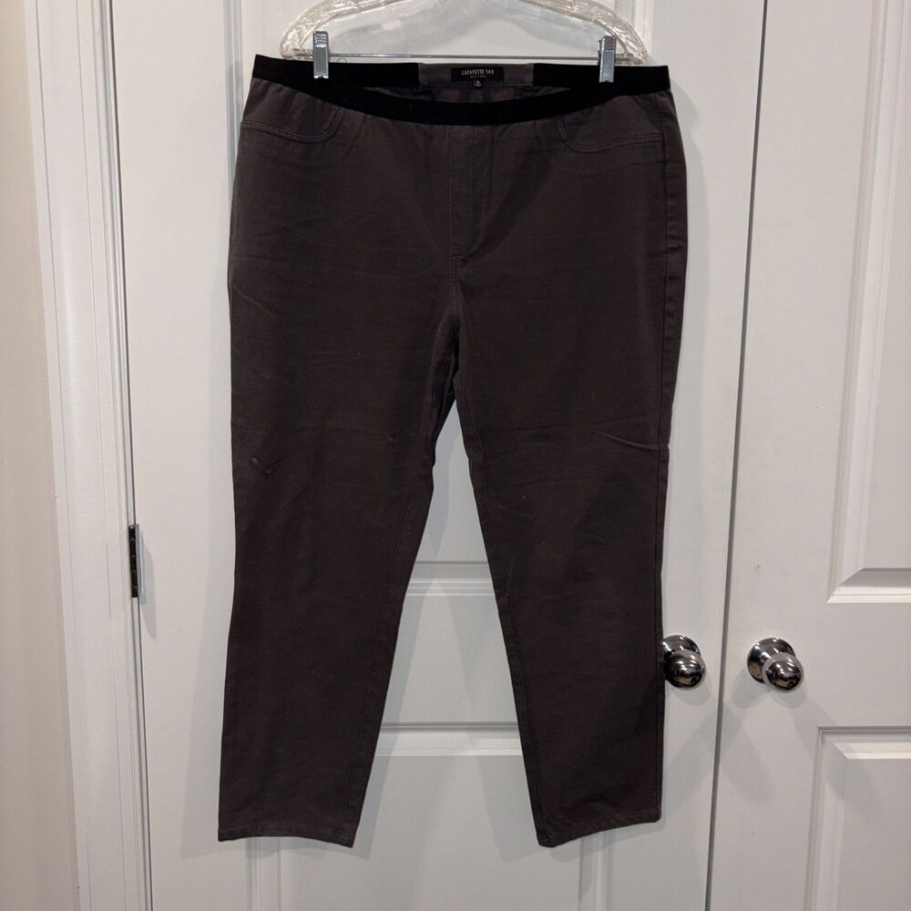 lafayette 148 Pants Sz XL GREY FLAT FRONT